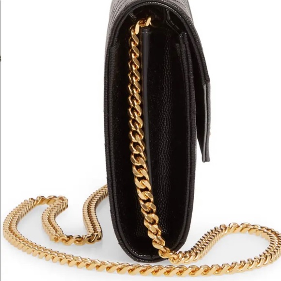 Saint Laurent Large Monogram Quilted Leather Wallet on a Chain - Picture 4 of 4